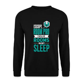 Cool Escape Room Dire Design - Sweat-shirt Unisexe - noir - Devant - Alina (178cm) & Michal (187cm)