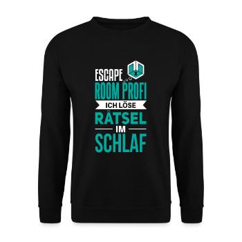 Cool Escape Room Dire Design - Sweat-shirt Unisexe - noir - Devant - Alina (178cm) & Michal (187cm)