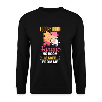 Cool Escape Room Dire Design - Sweat-shirt Unisexe - noir - Devant - Alina (178cm) & Michal (187cm)