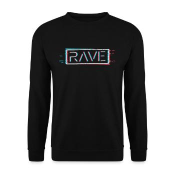 Techno Rave Festival Electro Music Raver - Unisex Sweatshirt - black - Front - Alina (178cm) & Michal (187cm)