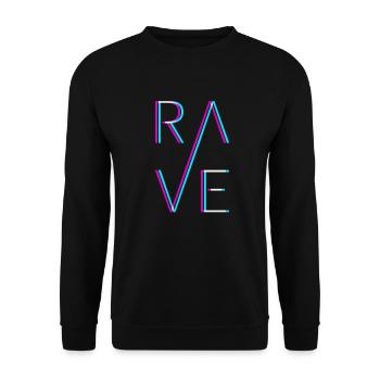 Techno Rave Festival Electro Musik Raver - Unisex Pullover - Schwarz - Vorne - Alina (178cm) & Michal (187cm)
