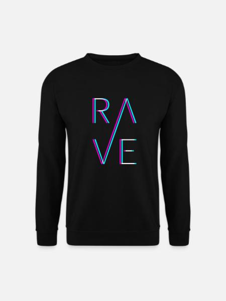 Techno Rave Festival Electro Musik Raver - Unisex Pullover - Schwarz