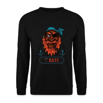 Pi Rate Mathematik und Piratenliebhaber Design für Pi Day - Unisex Pullover - Schwarz - Vorne - Alina (178cm) & Michal (187cm)