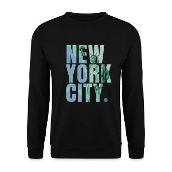 Souvenir de la Statue de la Liberté des États-Unis à New York - Sweat-shirt Unisexe - noir - Devant - Alina (178cm) & Michal (187cm)