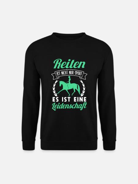 Süßes Pferde Pferdespruch Motiv - Unisex Pullover - Schwarz