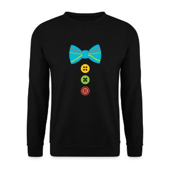 Karneval Fasnet Fasching Kostüm Ideen - Unisex Pullover - Schwarz - Vorne - Alina (178cm) & Michal (187cm)