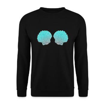 Sirène Sirène Conque Bra Bikini Costume - Sweat-shirt Unisexe - noir - Devant - Alina (178cm) & Michal (187cm)