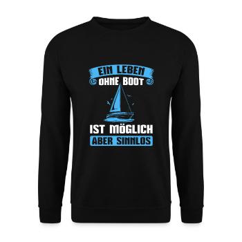 Segeln Segelboot Kapitän Segler Bootsbesitzer - Unisex Pullover - Schwarz - Vorne - Alina (178cm) & Michal (187cm)