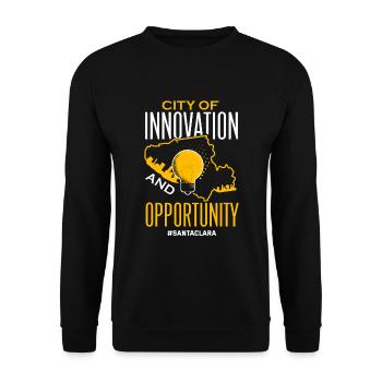 Santa Clara San Francisco Usa Design - Unisex Sweatshirt - black - Front - Alina (178cm) & Michal (187cm)