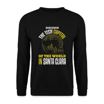Santa Clara San Francisco Usa Design - Unisex Sweatshirt - black - Front - Alina (178cm) & Michal (187cm)