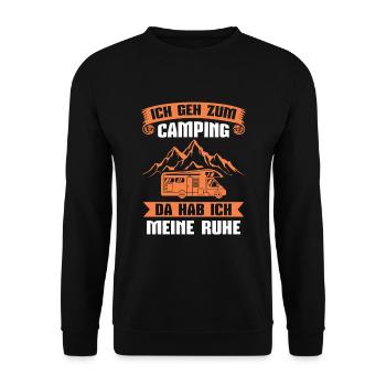 Camping Wohnmobil Camper - Unisex Pullover - Schwarz - Vorne - Alina (178cm) & Michal (187cm)