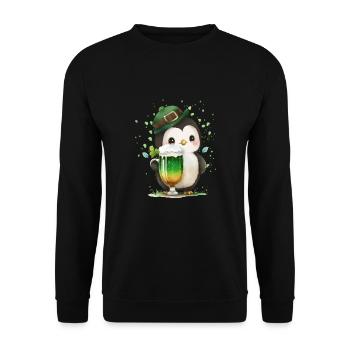 La Saint-Patrick en Irlande applaudit pour de bon - Sweat-shirt Unisexe - noir - Devant - Alina (178cm) & Michal (187cm)
