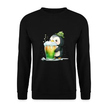 La Saint-Patrick en Irlande applaudit pour de bon - Sweat-shirt Unisexe - noir - Devant - Alina (178cm) & Michal (187cm)