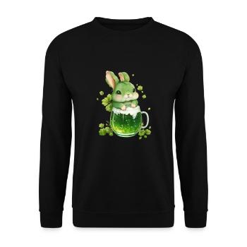 La Saint-Patrick en Irlande applaudit pour de bon - Sweat-shirt Unisexe - noir - Devant - Alina (178cm) & Michal (187cm)