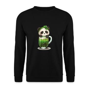 La Saint-Patrick en Irlande applaudit pour de bon - Sweat-shirt Unisexe - noir - Devant - Alina (178cm) & Michal (187cm)
