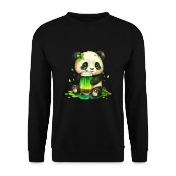 La Saint-Patrick en Irlande applaudit pour de bon - Sweat-shirt Unisexe - noir - Devant - Alina (178cm) & Michal (187cm)