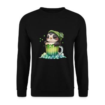La Saint-Patrick en Irlande applaudit pour de bon - Sweat-shirt Unisexe - noir - Devant - Alina (178cm) & Michal (187cm)