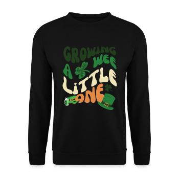Cultiver un petit trèfle de la Saint-Patrick - Sweat-shirt Unisexe - noir - Devant - Alina (178cm) & Michal (187cm)