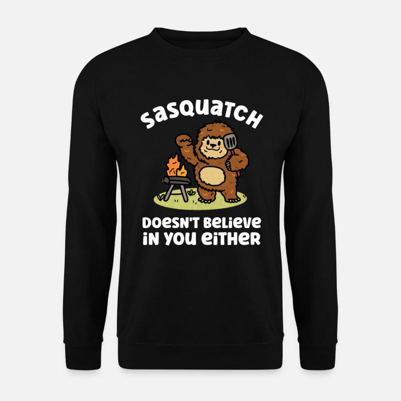 Sasquatch Bigfoot glaubt auch nicht an den Sommer - Unisex Pullover - Schwarz