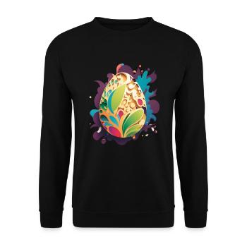 An Abstract Interpretation Of Easter Eggs - Unisex Sweatshirt - black - Front - Alina (178cm) & Michal (187cm)