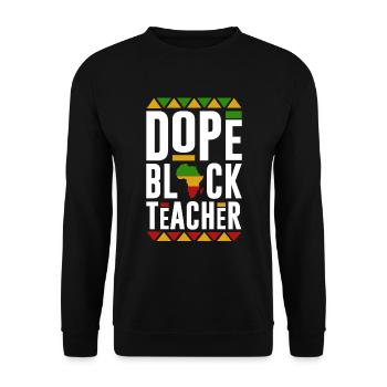 Black Teacher, Black History Month - Unisex Sweatshirt - black - Front - Alina (178cm) & Michal (187cm)