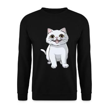 Cute kitten for cat owners - Unisex Sweatshirt - black - Front - Alina (178cm) & Michal (187cm)