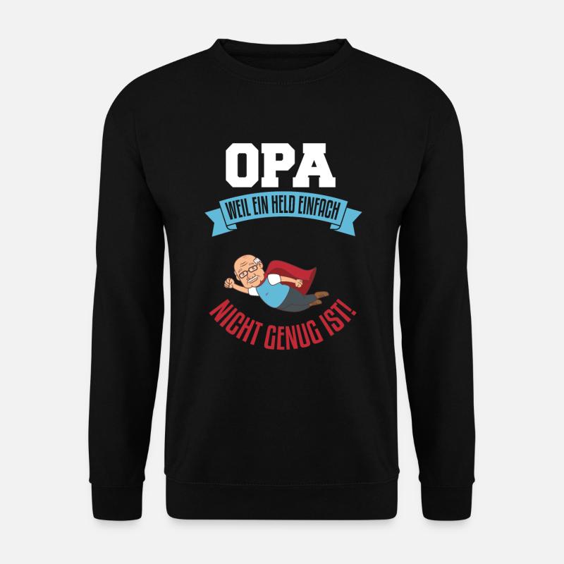Cooles Opa Großvater Enkel Spruch Motiv - Unisex Pullover - Schwarz