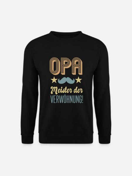 Cooles Opa Großvater Enkel Spruch Motiv - Unisex Pullover - Schwarz
