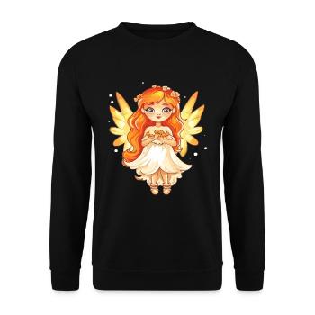 Fairy Angel Magical Angel Wings Enchanting - Unisex Sweatshirt - black - Front - Alina (178cm) & Michal (187cm)