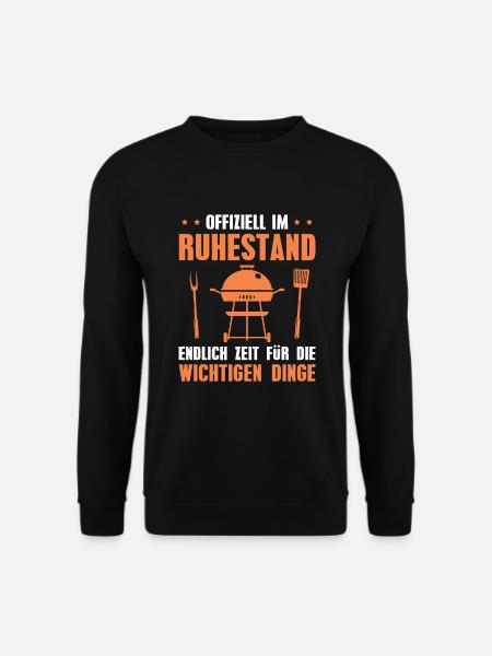 Rentner Grillen Ruhestand Rente - Unisex Pullover - Schwarz