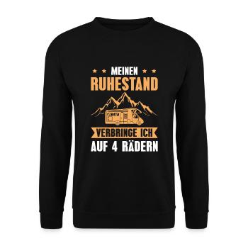 Ruhestand Pension Camping Camper in Rente - Unisex Pullover - Schwarz - Vorne - Alina (178cm) & Michal (187cm)