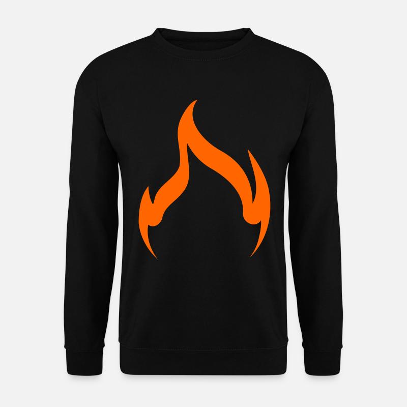 Fire Flame Outline Simple - Unisex Sweatshirt - black