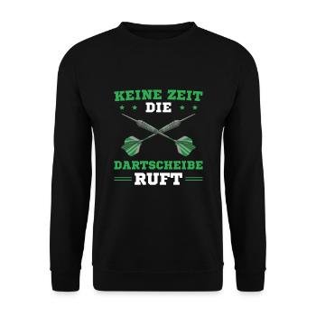 Dartsport Die Dartscheibe ruft Dartspieler - Unisex Pullover - Schwarz - Vorne - Alina (178cm) & Michal (187cm)