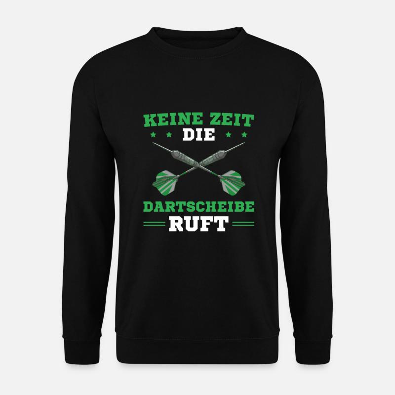 Dartsport Die Dartscheibe ruft Dartspieler - Unisex Pullover - Schwarz