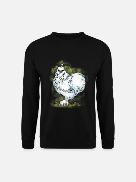 Élevage de poulet nain de race de poulet en soie - Sweat-shirt Unisexe - noir