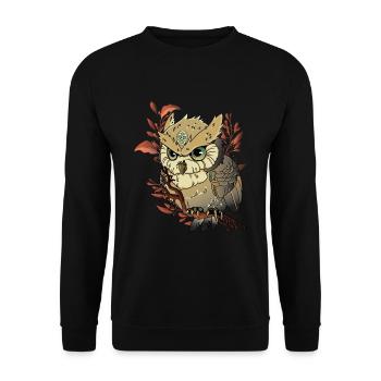 Mystique hibou hibou amoureux bel oiseau - Sweat-shirt Unisexe - noir - Devant - Alina (178cm) & Michal (187cm)
