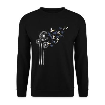 Cockatiel Dandelion Flower For Dandelions Parrot - Unisex Sweatshirt - black - Front - Alina (178cm) & Michal (187cm)