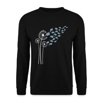 Fleur de pissenlit de chinchilla pour les amateurs de pissenlits - Sweat-shirt Unisexe - noir - Devant - Alina (178cm) & Michal (187cm)