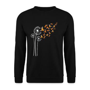 Conure Dandelion Flower For Dandelions and Parrot - Unisex Sweatshirt - black - Front - Alina (178cm) & Michal (187cm)