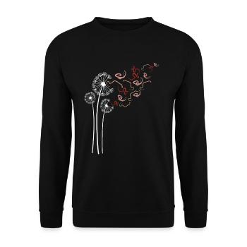 Corn Snake Dandelion Flower For Dandelions Lover - Unisex Sweatshirt - black - Front - Alina (178cm) & Michal (187cm)