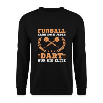 Dartsport Dart Humor Dartspieler - Unisex Pullover - Schwarz - Vorne - Alina (178cm) & Michal (187cm)