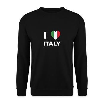 Italie Italie Italie Cadeaux Femme & Homme - Sweat-shirt Unisexe - noir - Devant - Alina (178cm) & Michal (187cm)