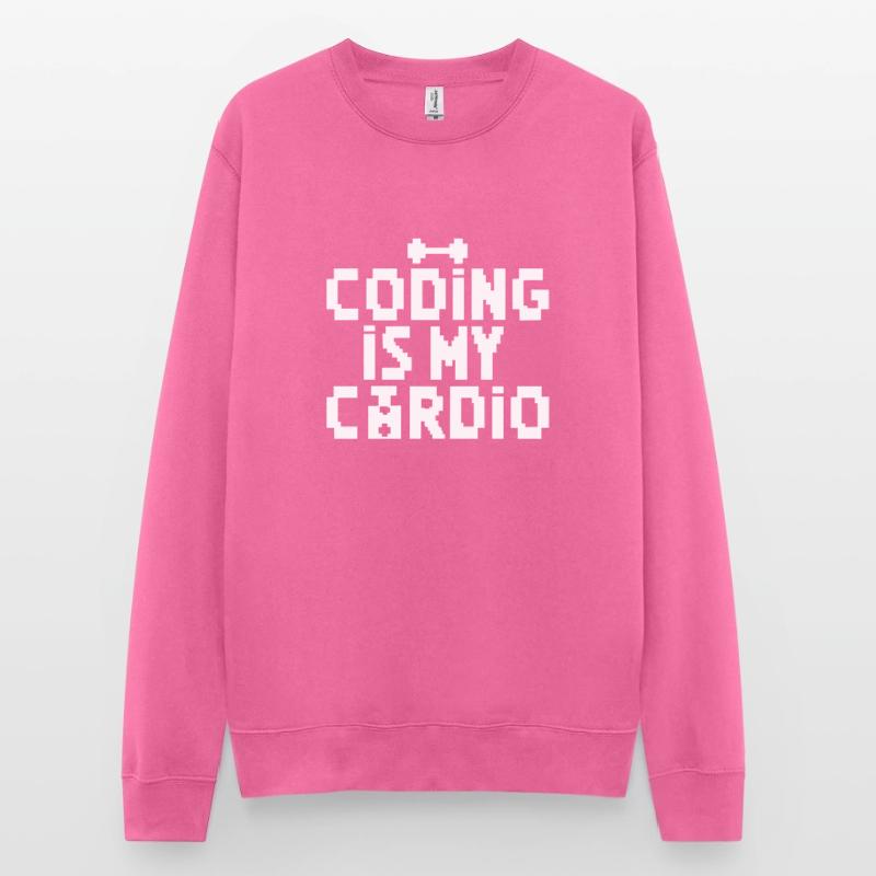 Le codage est mon cardio | Programmeur rétro 8 bits Sweat-shirt Unisexe