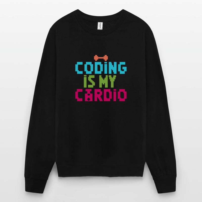 Coding Is My Cardio | 8-bit Retro Programmer Unisex Sweatshirt