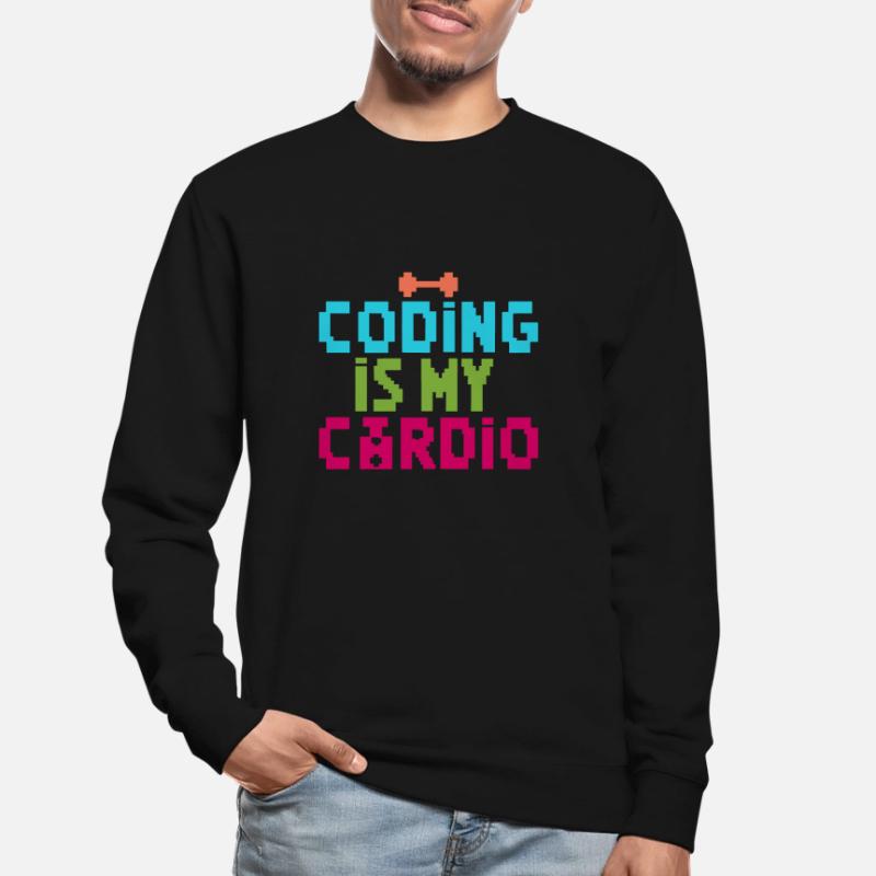 Coding Is My Cardio | 8-bit Retro Programmer Unisex Sweatshirt
