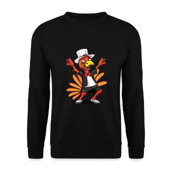 Thankful Happy Thanksgiving Thanksgiving - Unisex Sweatshirt - black - Front - Alina (178cm) & Michal (187cm)