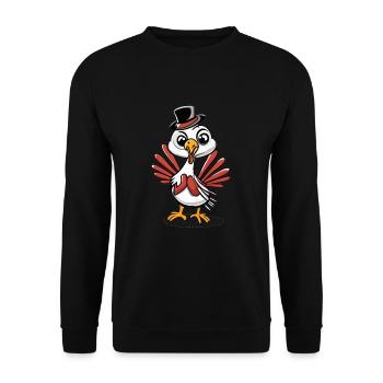 Thankful Happy Thanksgiving Thanksgiving - Unisex Sweatshirt - black - Front - Alina (178cm) & Michal (187cm)