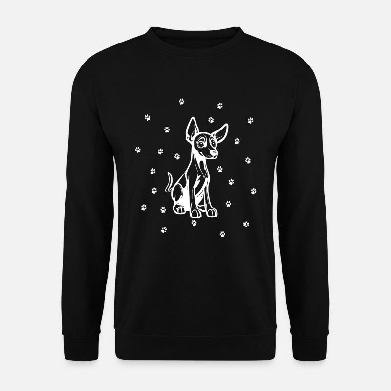 Dobermann Pinscher mit kleinen Pfoten - Unisex Pullover - Schwarz