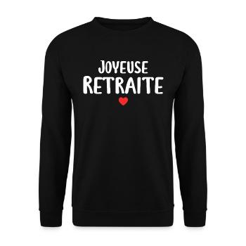 Joyeuse Retraite - Bonne Retraite - Retraite - Sweat-shirt Unisexe - noir - Devant - Alina (178cm) & Michal (187cm)