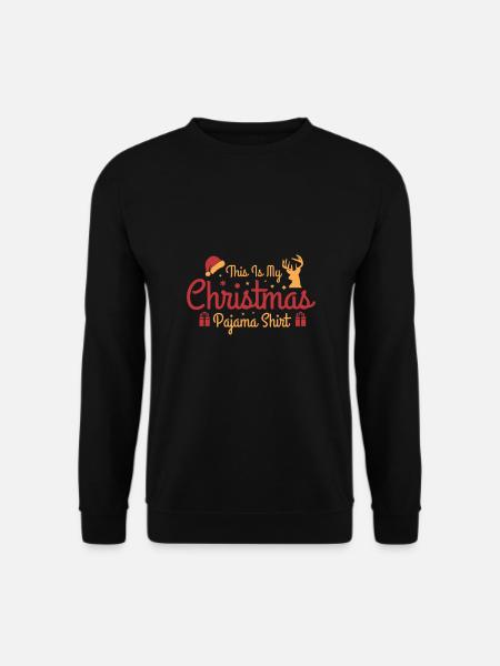 This Is My Christmas Pajama Shirt Männer Frauen - Unisex Pullover - Schwarz